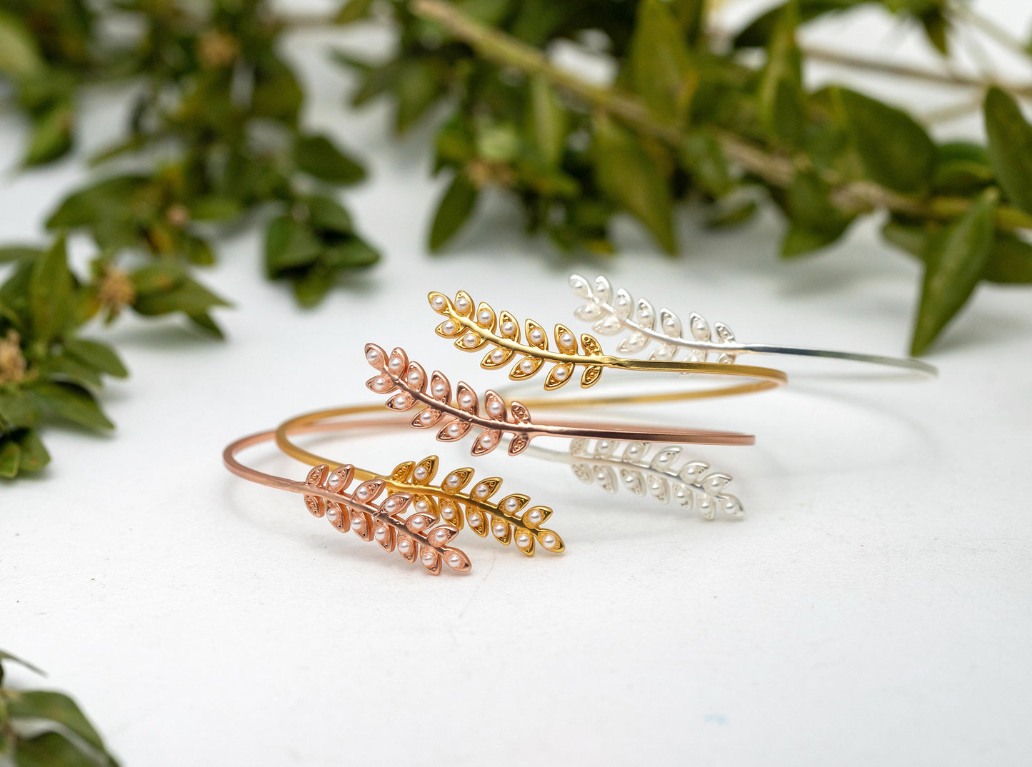 Made to Order * Stems and pearls bracelet