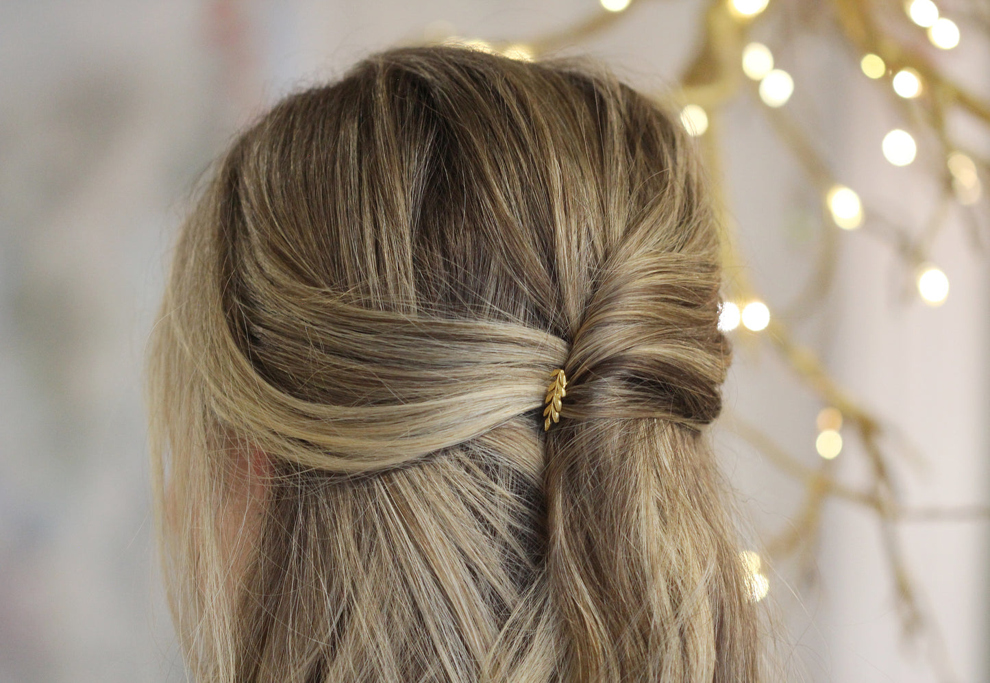 Pre-Order * Small Leaf Twig Hair Prong