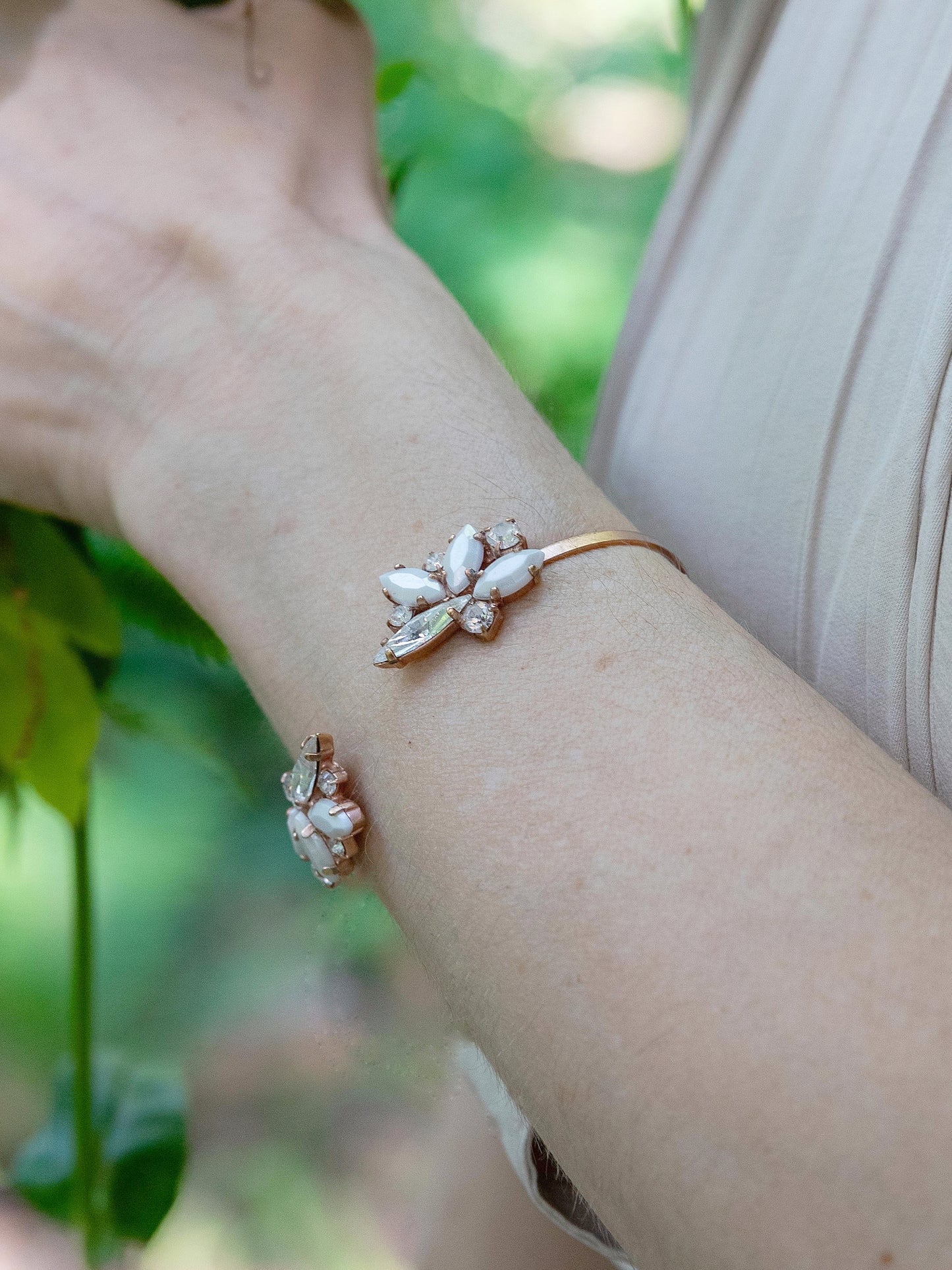 Made to Order* Ophelia Crystals & Pearls Cluster Bracelet