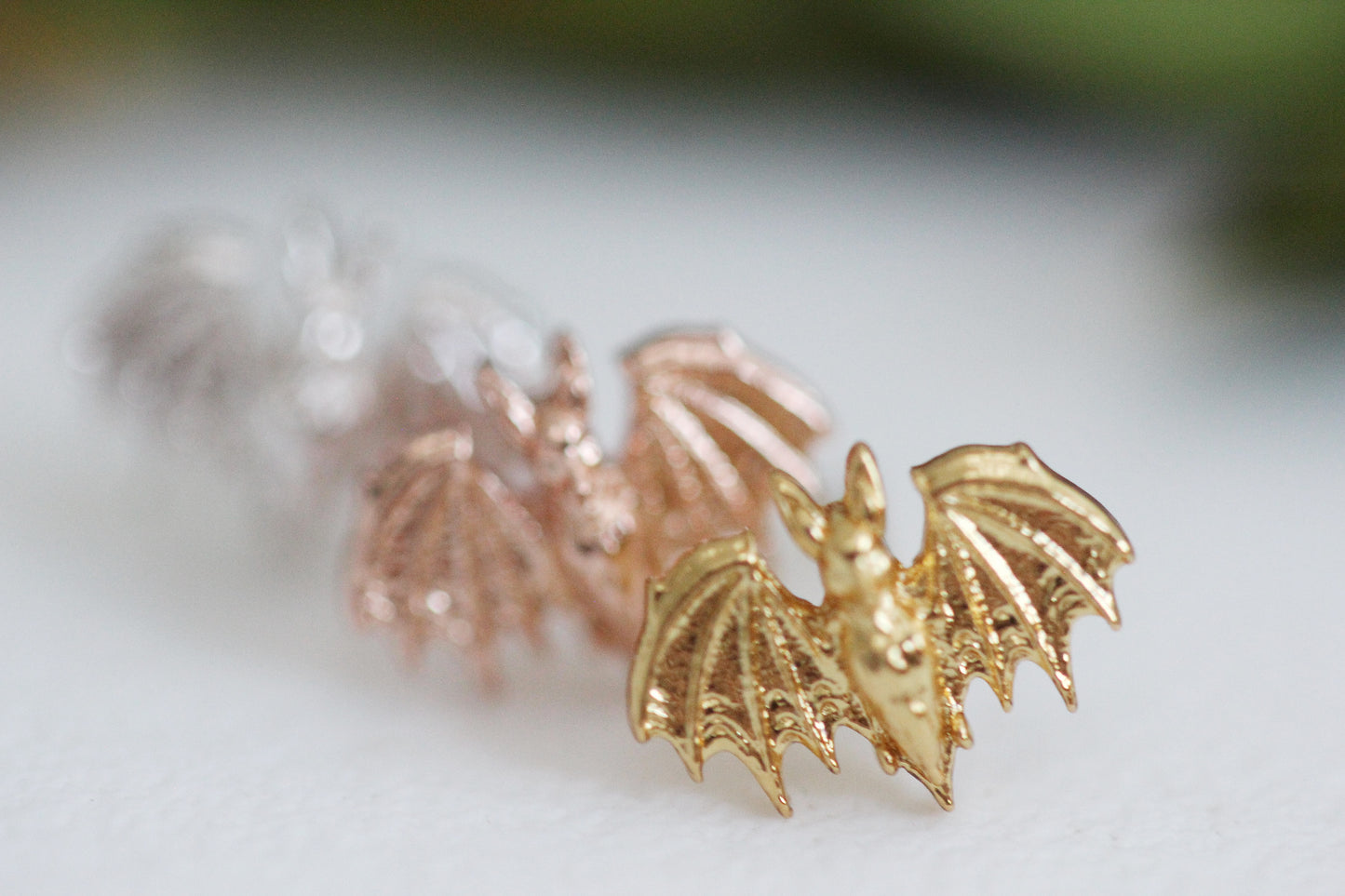 Tiny Bat Stud Earrings