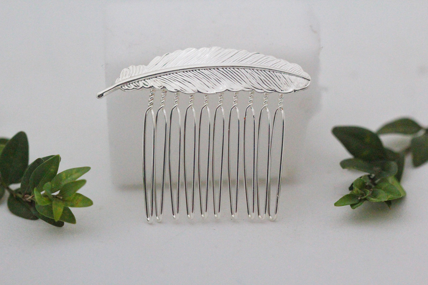 Made to Order* Small Feather Hair Comb