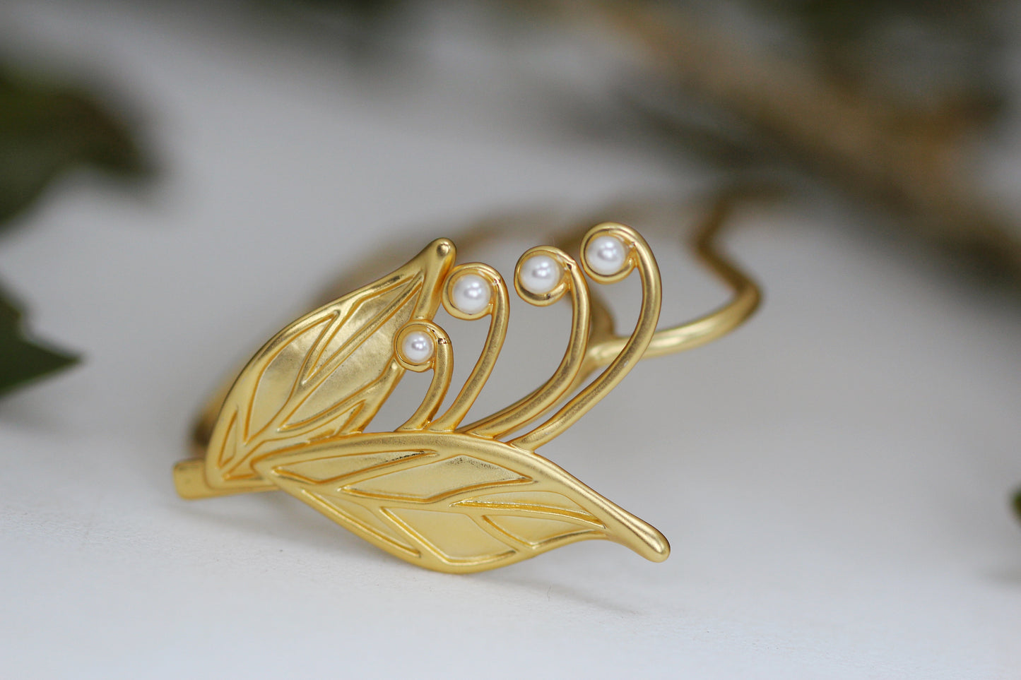 Blooming Lily of the Valley Floral Hair Prong