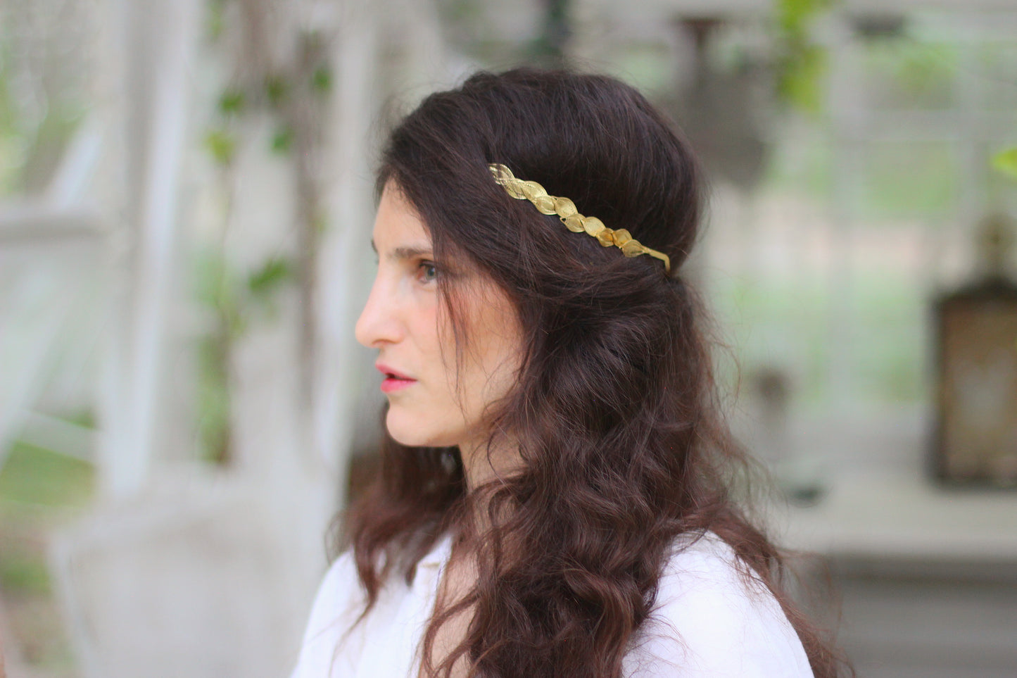 Laurel Filigree Leaves Goddess Crown
