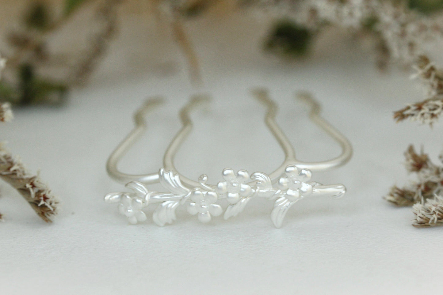 Forget Me Not Floral Hair Prong