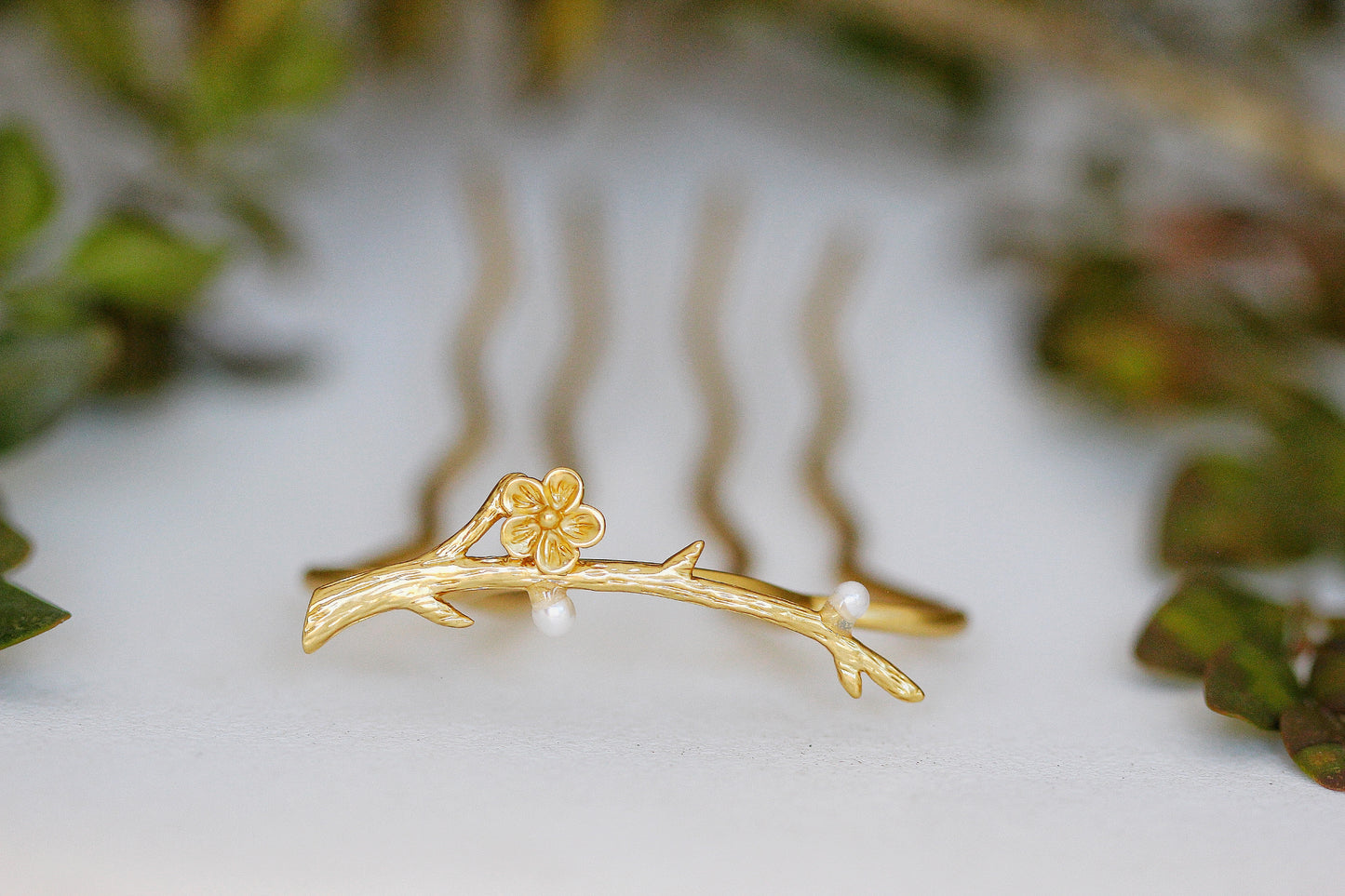 Floral Antler Hair Prong