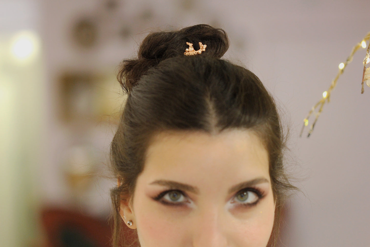 Small Mushroom Bunny Hair Prong