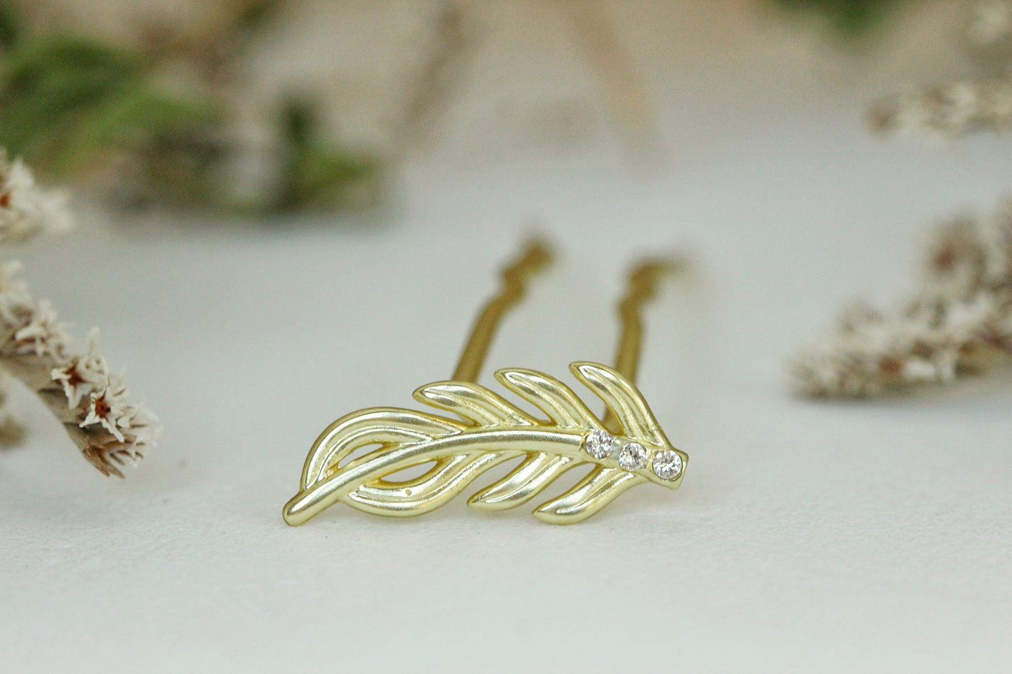 Twig Crystals Leaf Hair Prong