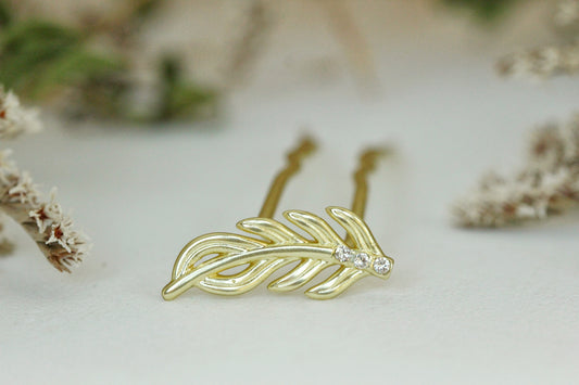 Twig Crystals Leaf Hair Prong