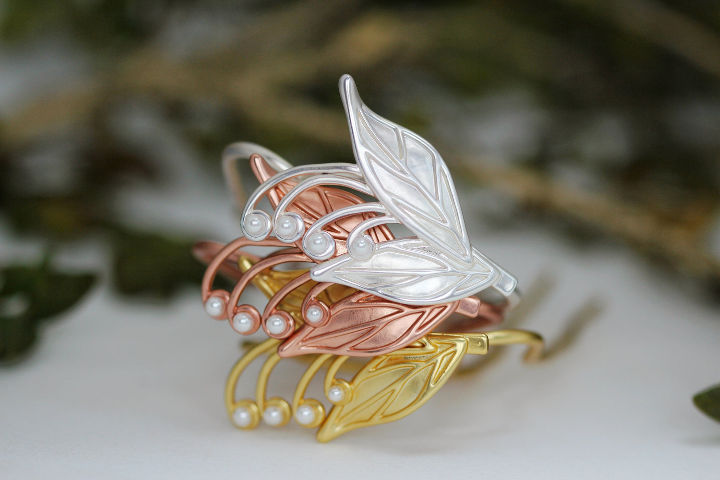 Blooming Lily of the Valley Floral Hair Prong