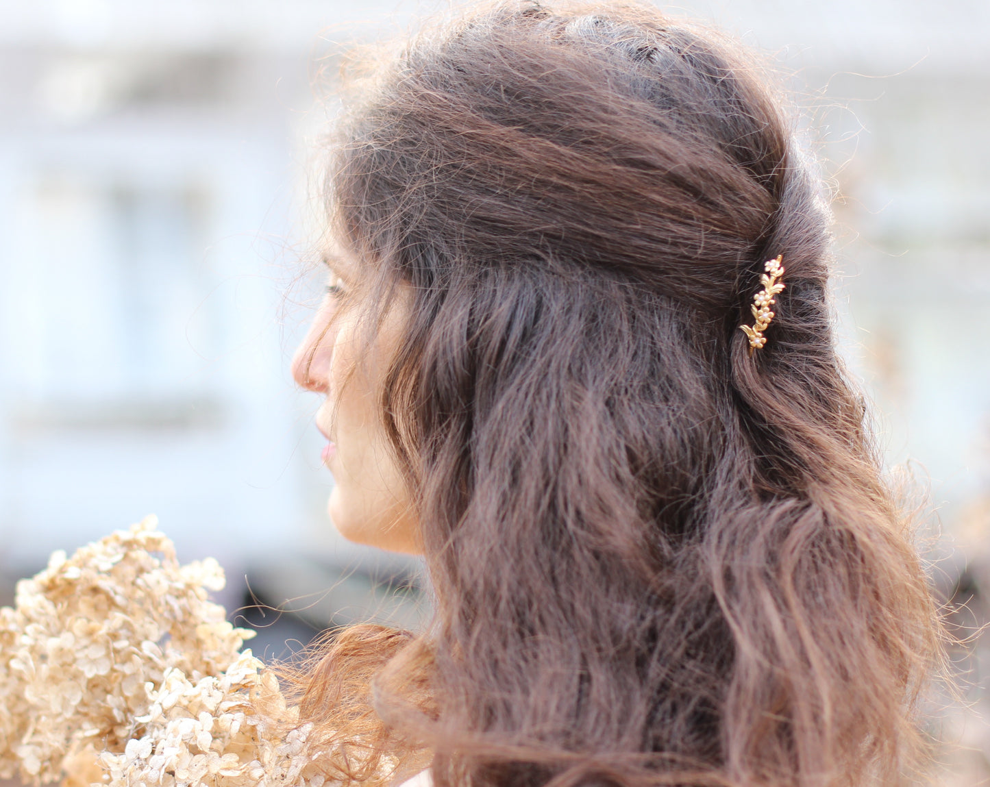 Forget Me Not Floral Hair Prong