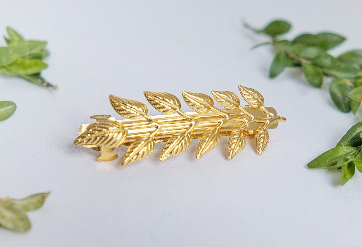 Olive Leaf Barrette