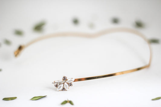 Ophelia Crystals Pearls Cluster Goddess Crown