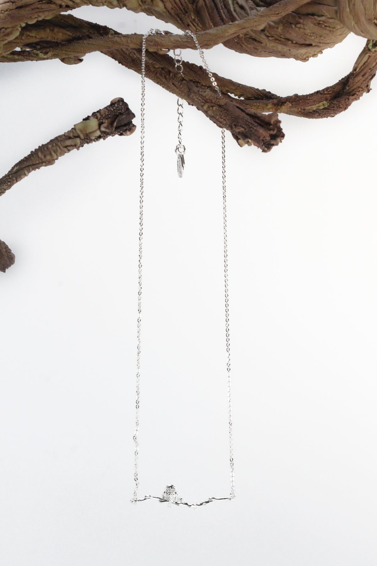 Owl Sitting on a Branch Necklace