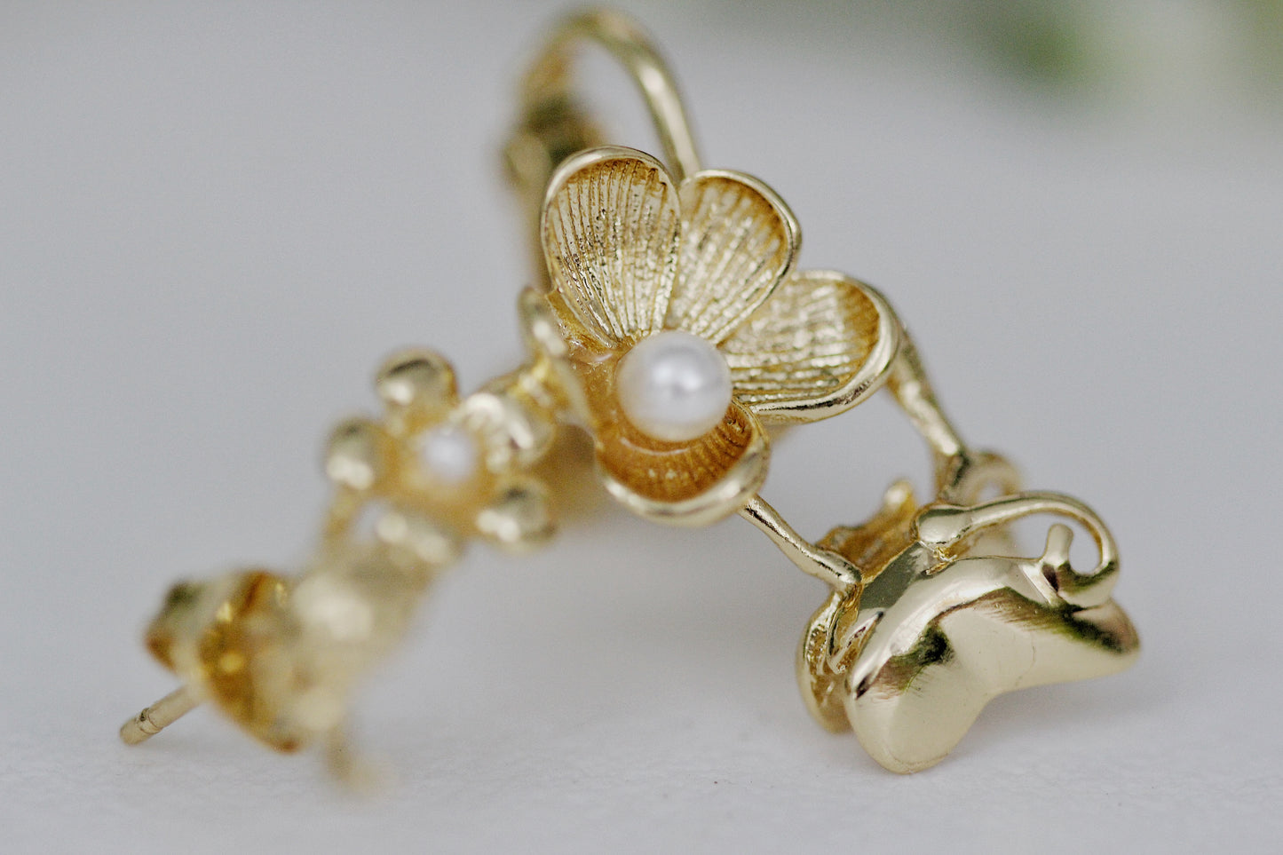 The Butterfly and the Ladybug Ear Cuff