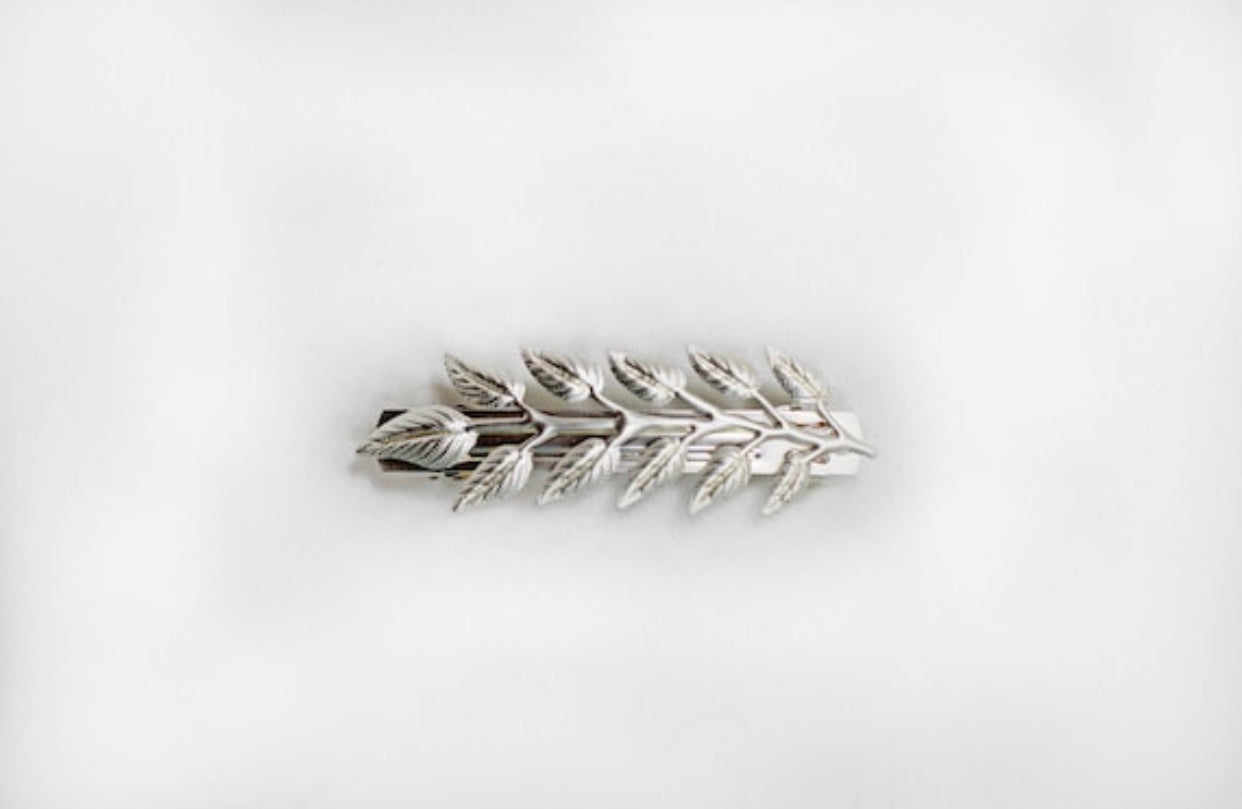 Antique Olive Leaves Barrette
