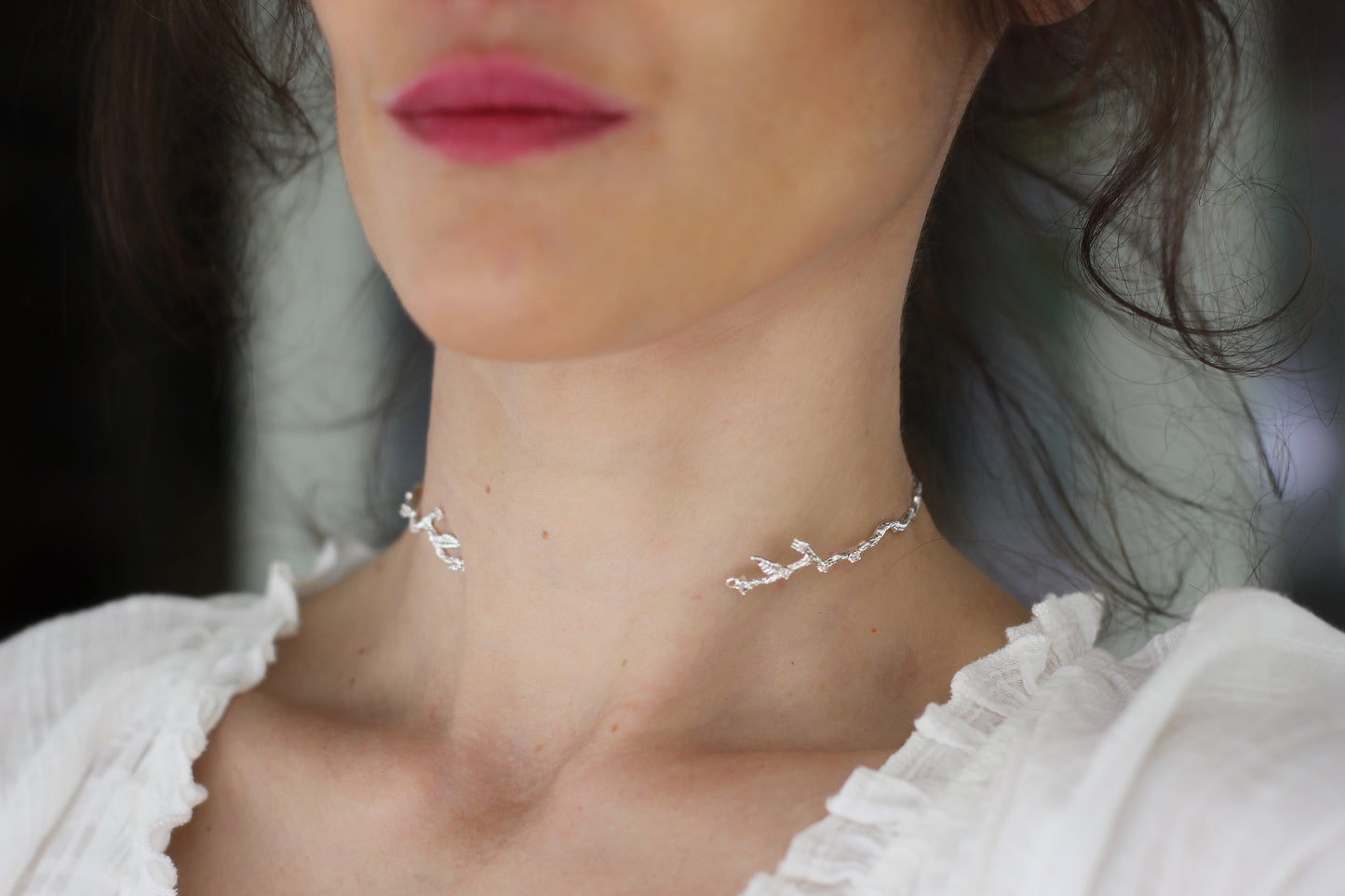 Rustic Branch w/ Crystals Choker
