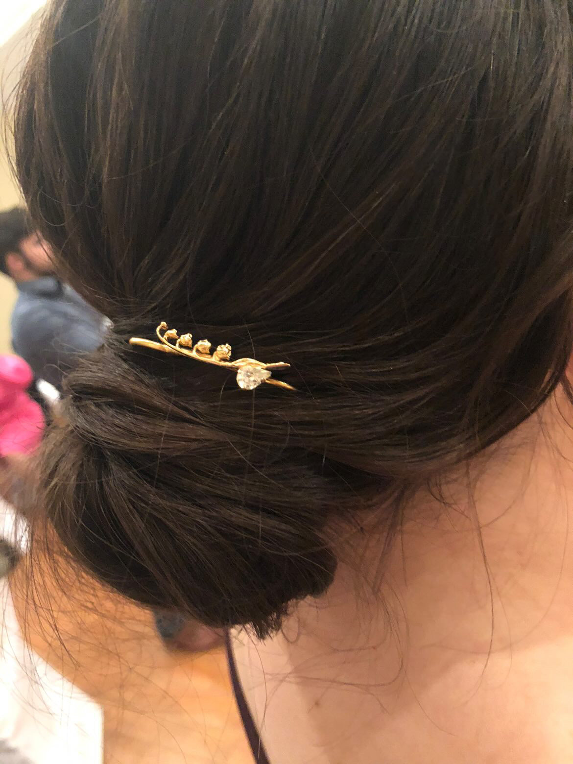 Pre-Order * Dainty Crystal Lily of the Valley Floral Hair Prong