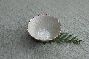 Antique Green Leaves Ring Bowl
