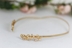 Ginkgo Leaves with Pearls Goddess Crown