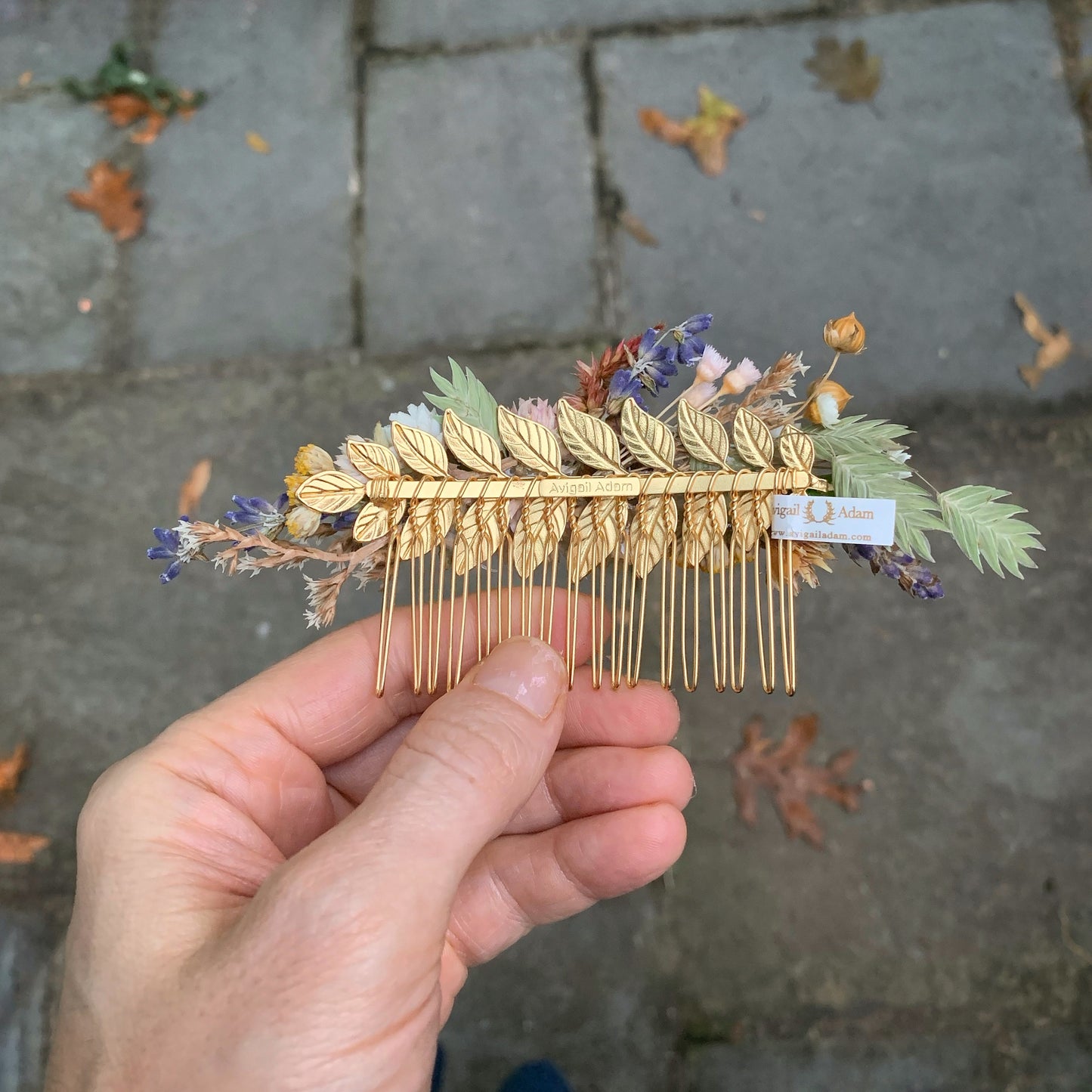 Pre-Order * Athena Dried Flowers Hair Comb