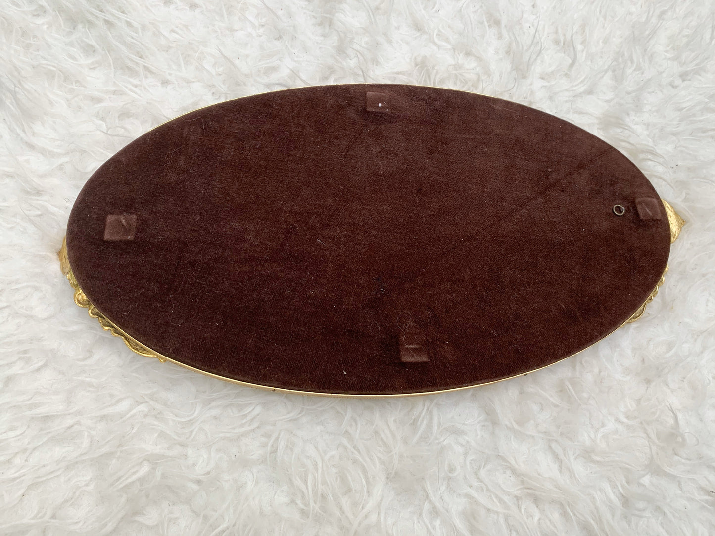 Antique Ornate Gold Gilt Mirror Tray