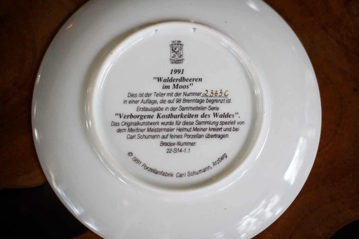 Vintage Meiner Floral Porcelain Plate