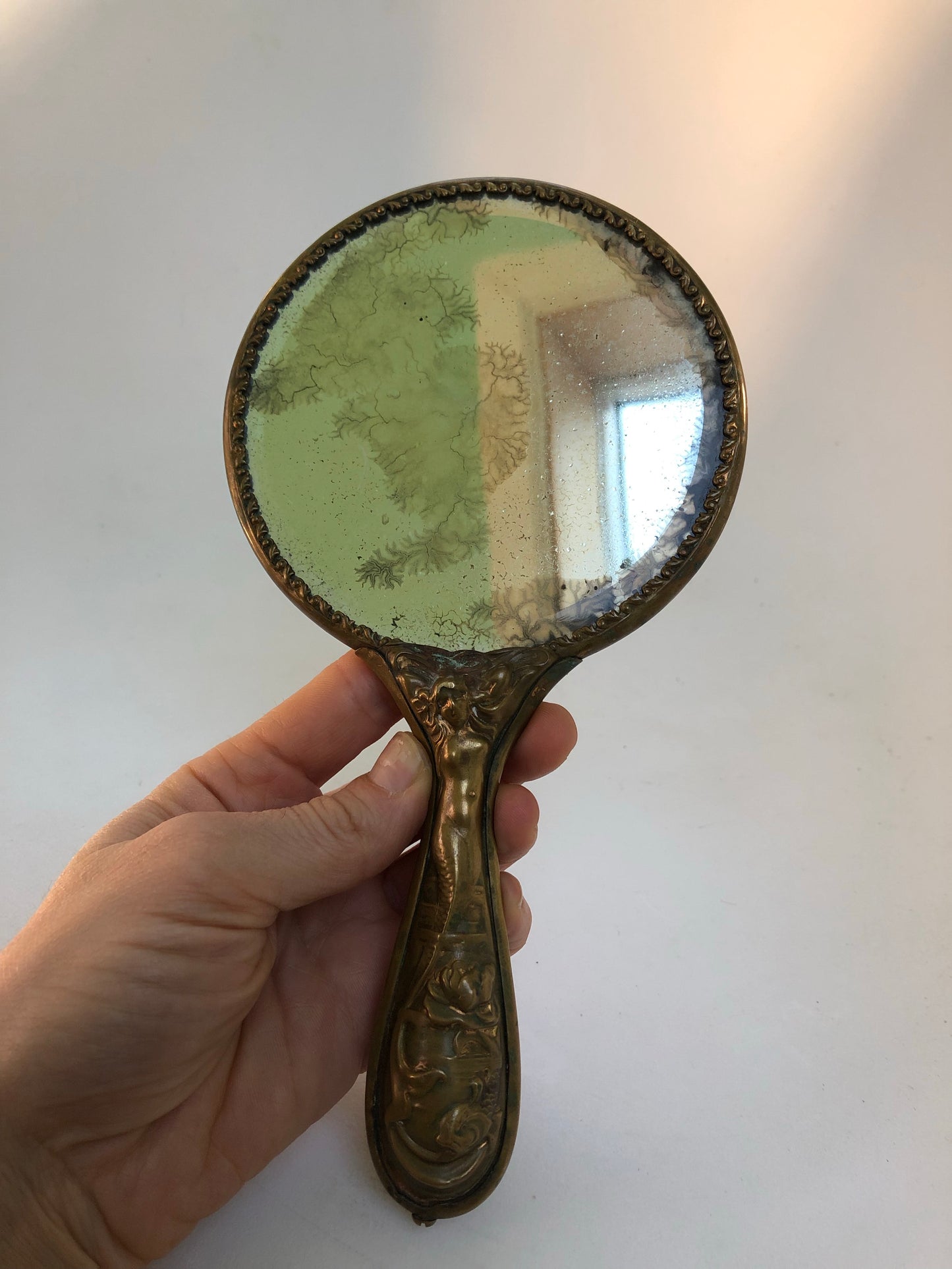 Petite Thistle Floral Hand Mirror