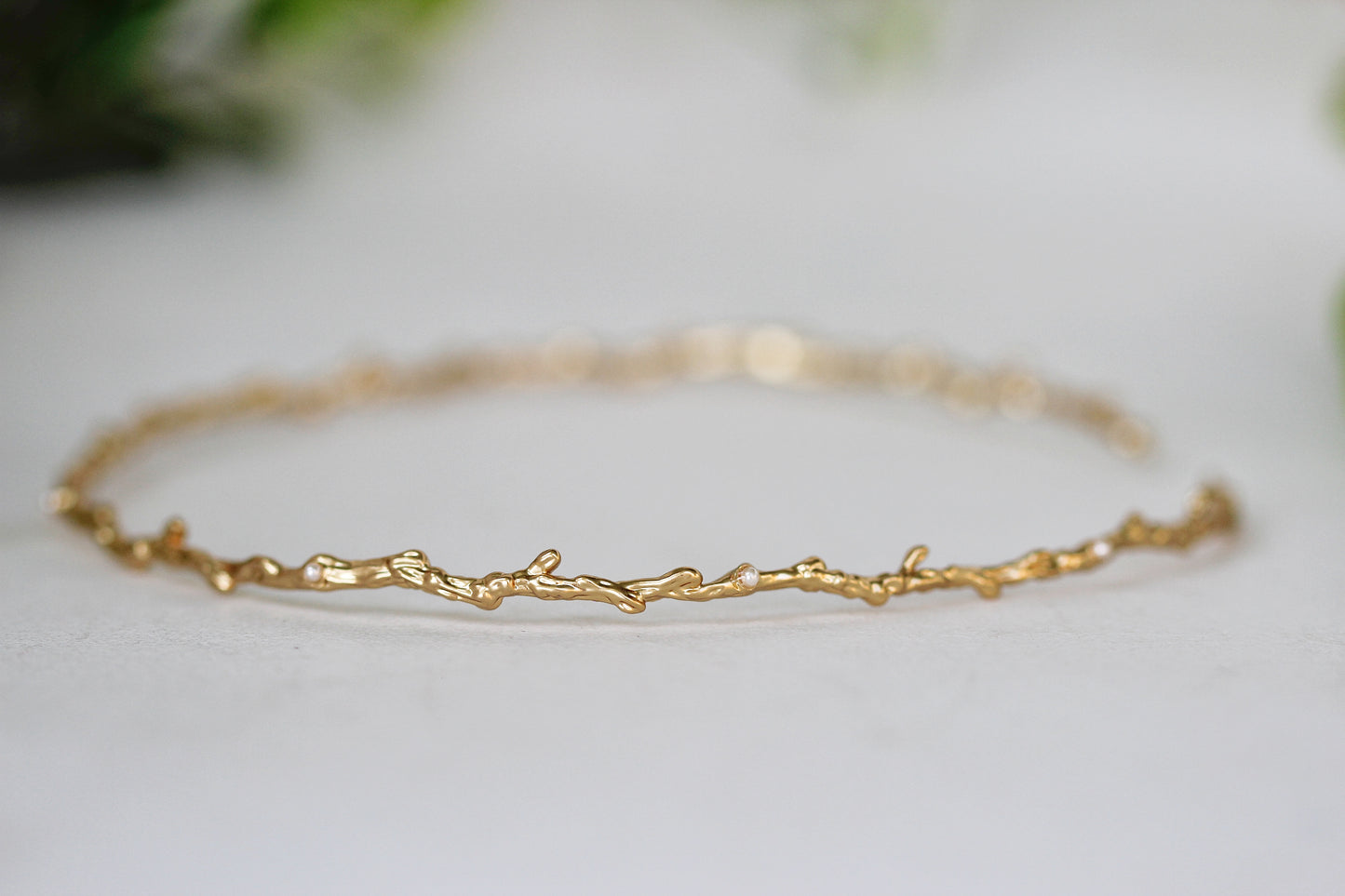 Rustic Branch w/ Seed Pearls Choker