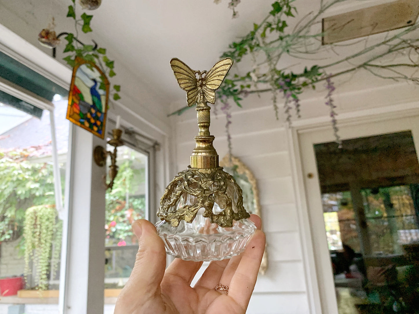 Antique Rare Butterfly Perfume Bottle
