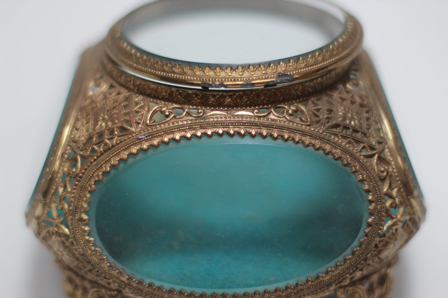 Antique Turquoise Jewelry Box
