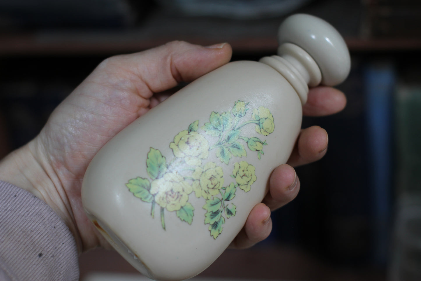 Vintage Avon Yellow Roses Bottle