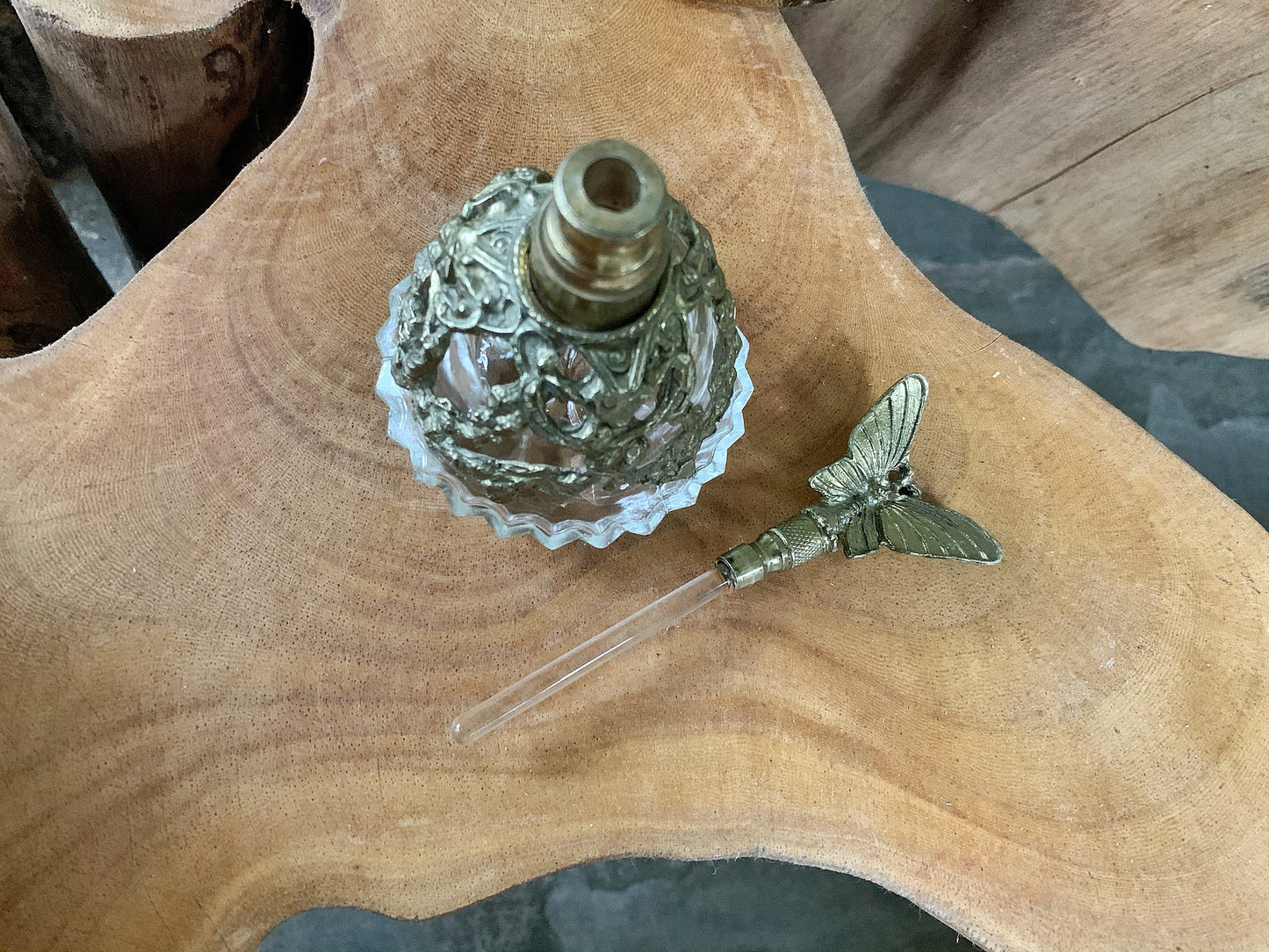 Antique Rare Butterfly Perfume Bottle