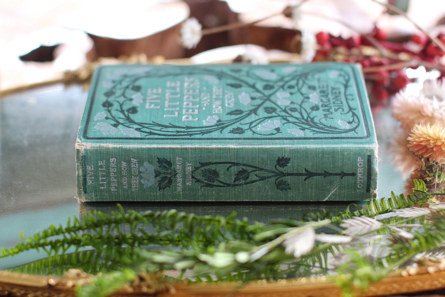 Antique Book Five Little Peppers and How They Grew by Margaret Sidney 1881 & illustrated Hardback.