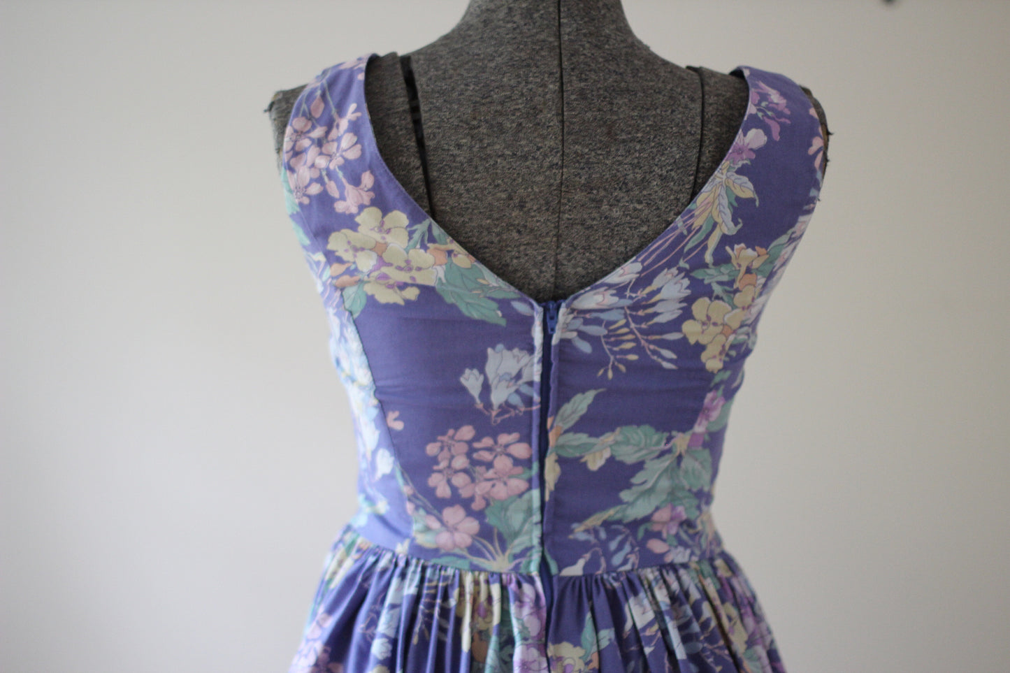 Vintage Hydrangea Floral Purple Laura Ashley Dress