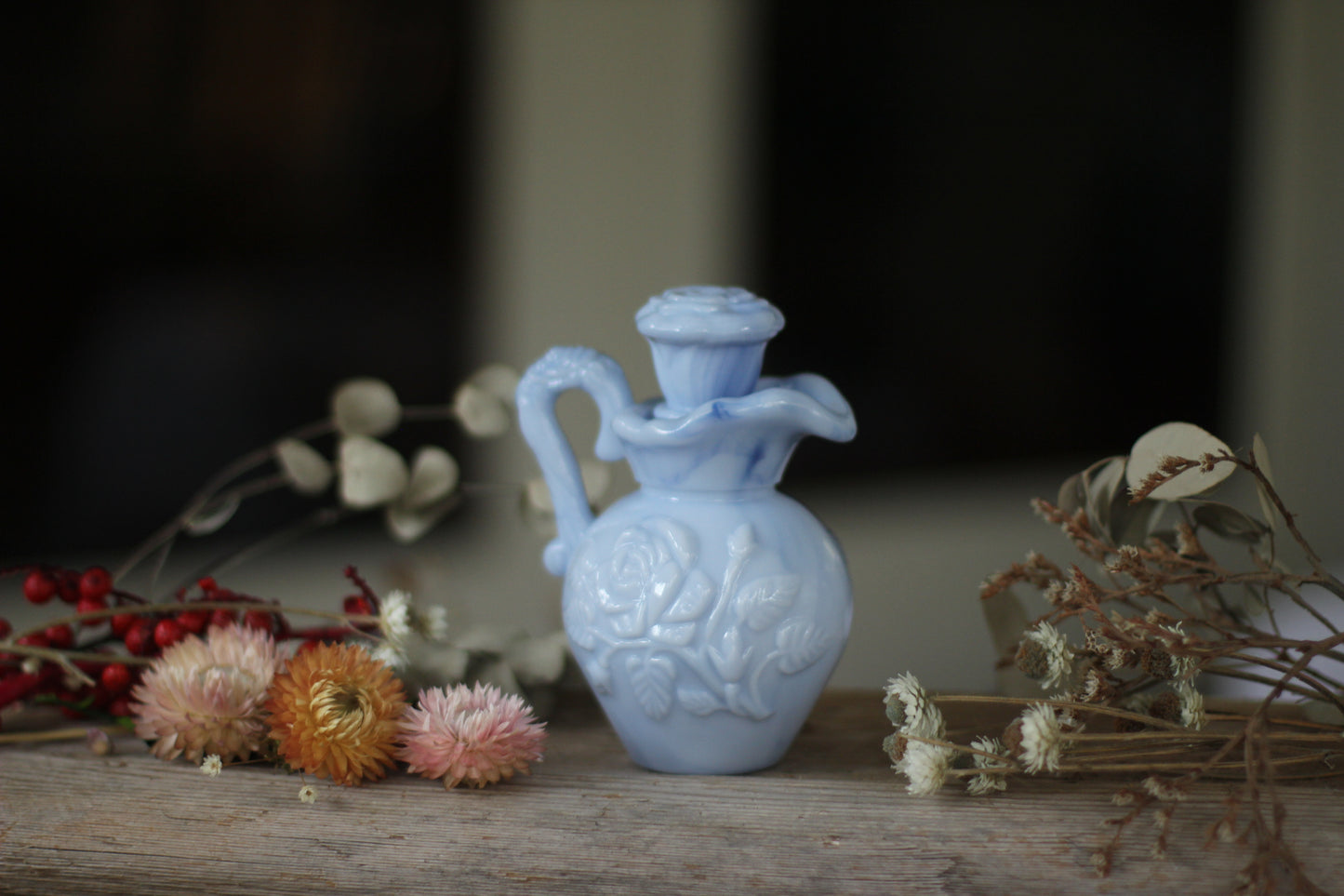 Antique Purple Glass Hobnail Decanter