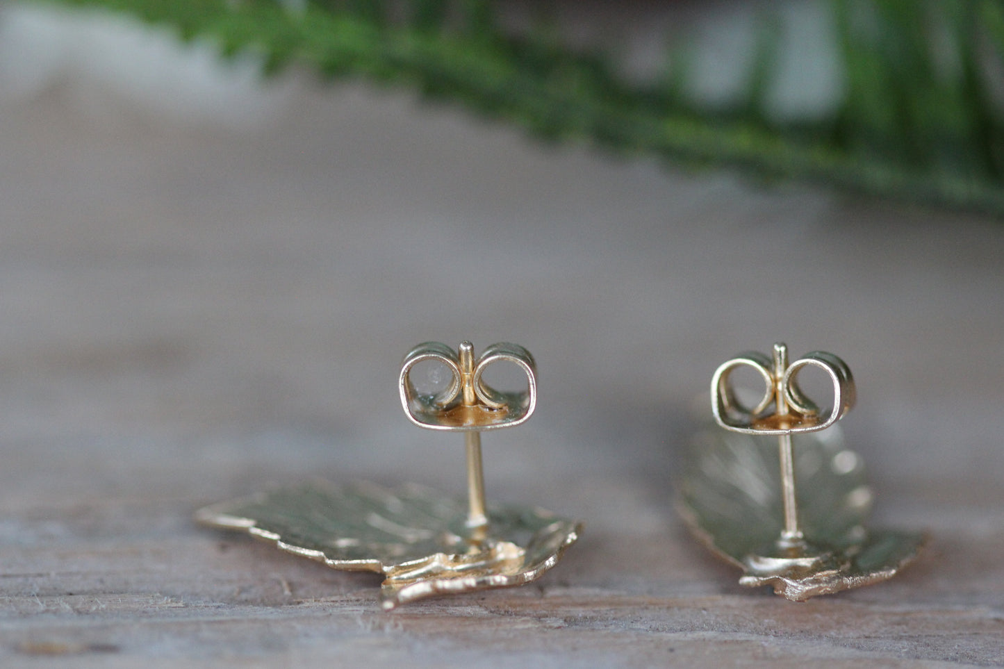 Double Leaves Stud Earrings