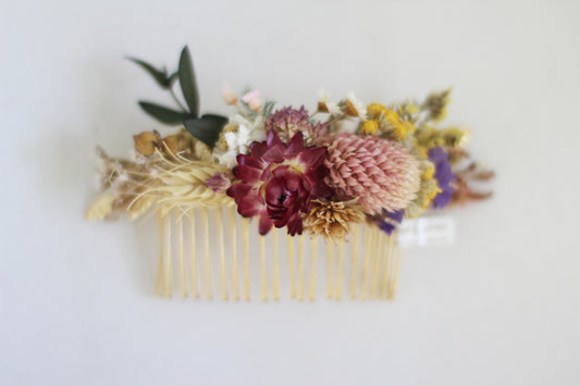 Pre-Order * Spring Blossom Dried Flowers Hair Comb