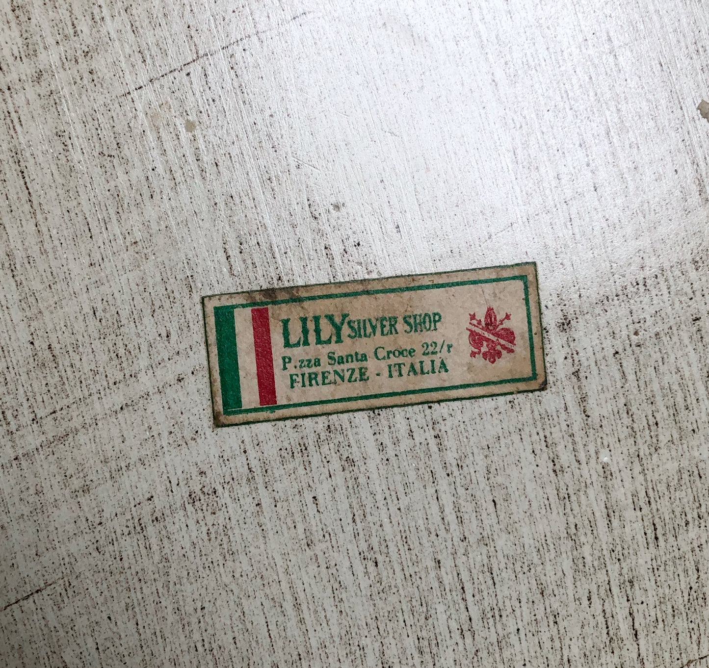 Vintage Florentine Wood White Floral Tray