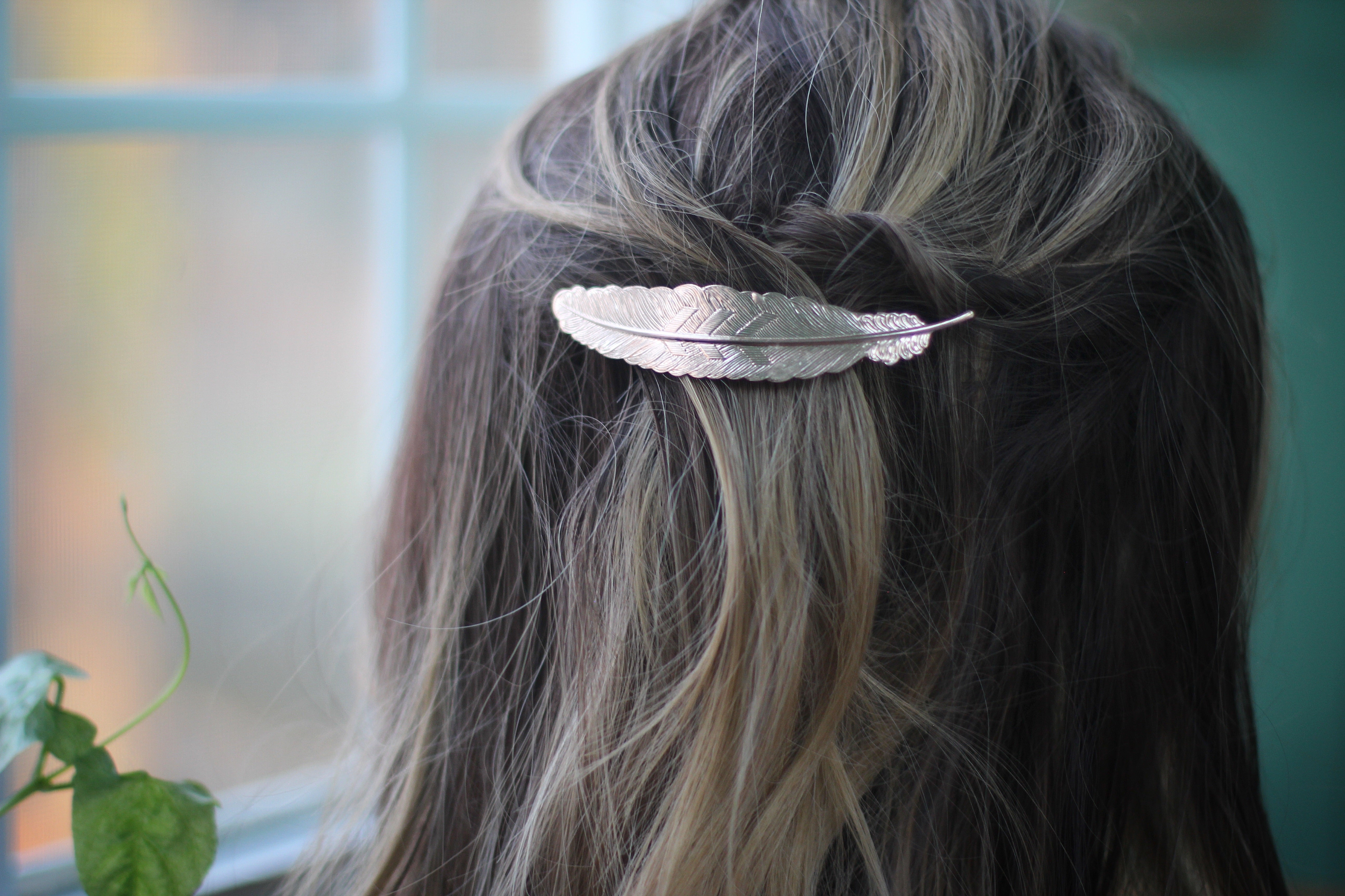 Preorder* Large Feather Barrette