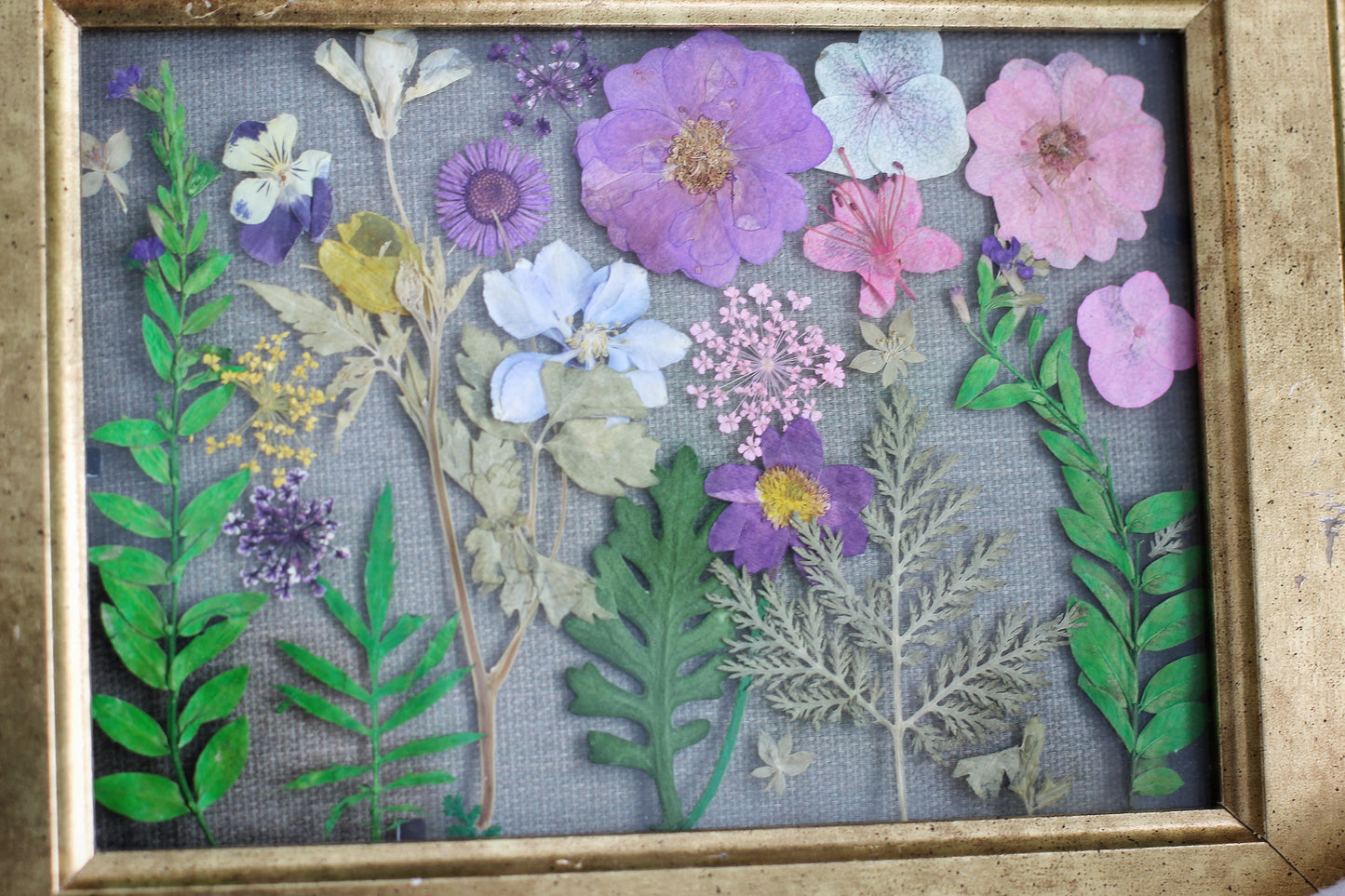 Pressed Flowers Framed Collage