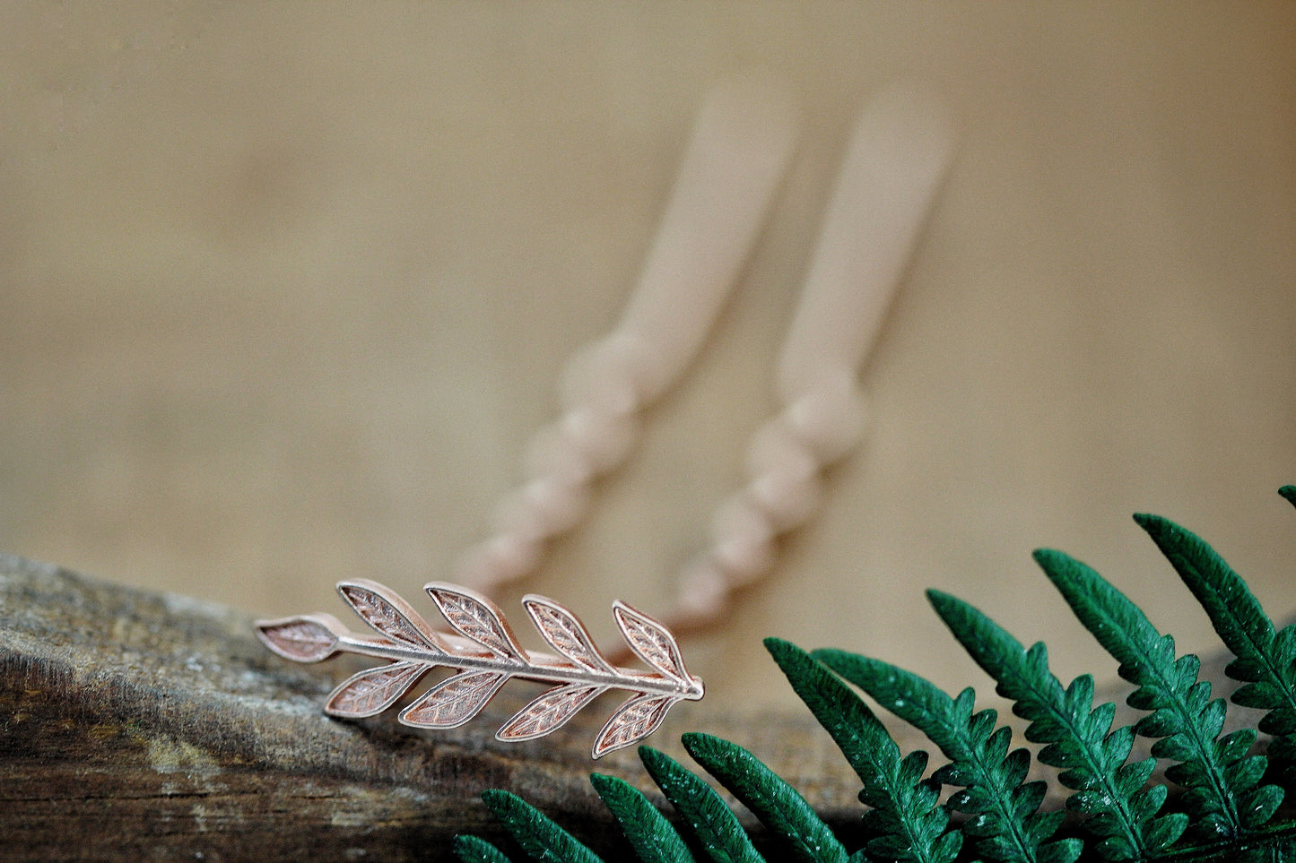 Pre-Order * Small Leaf Twig Hair Prong
