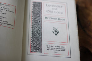 Antique Book Lavender & Old Lace, Myrtle Reed, 1902, Hardback