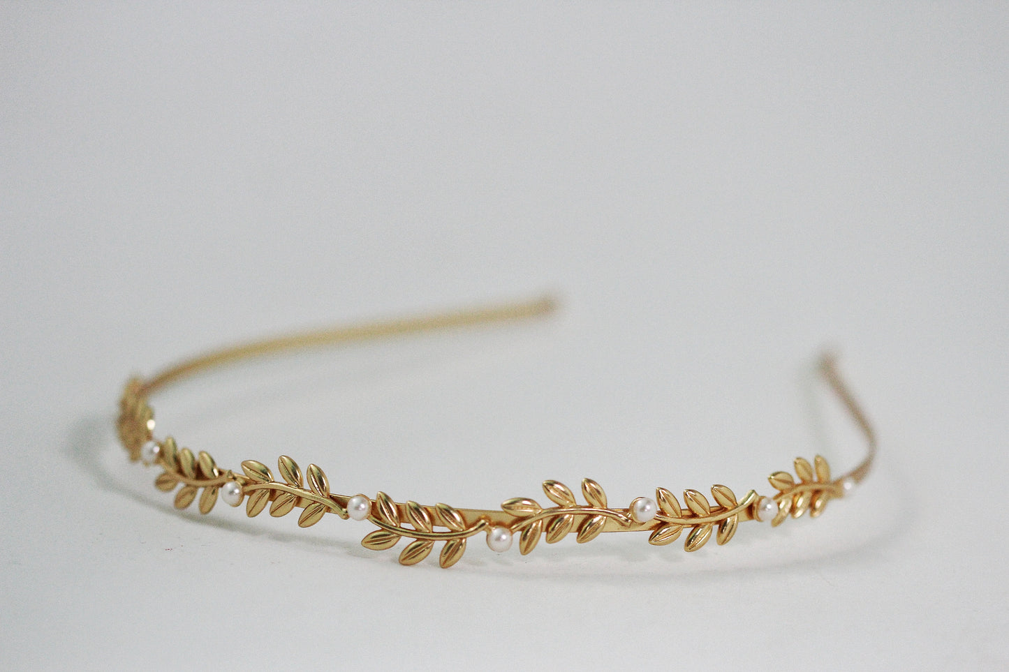 Pearls and Leaves Headband