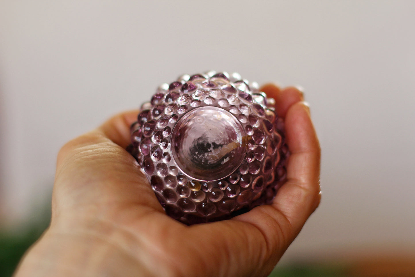 Antique Purple Hobnail Perfume Bottle