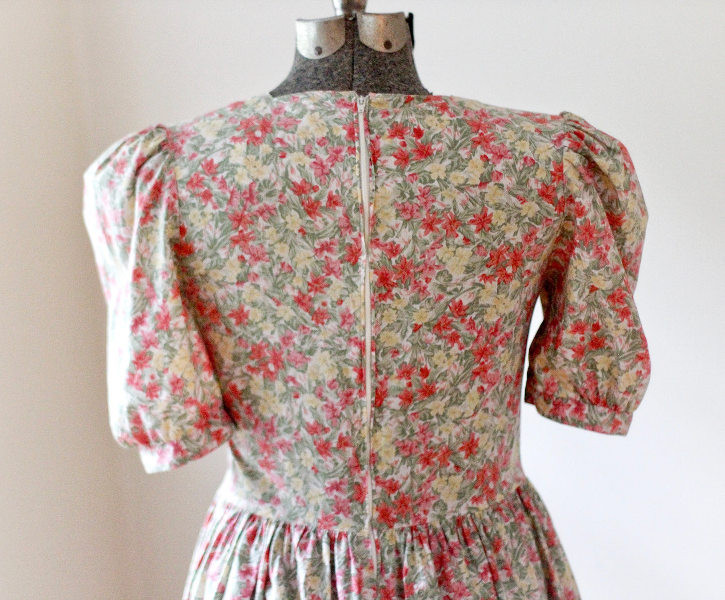 Vintage Floral Orange Laura Ashley Dress