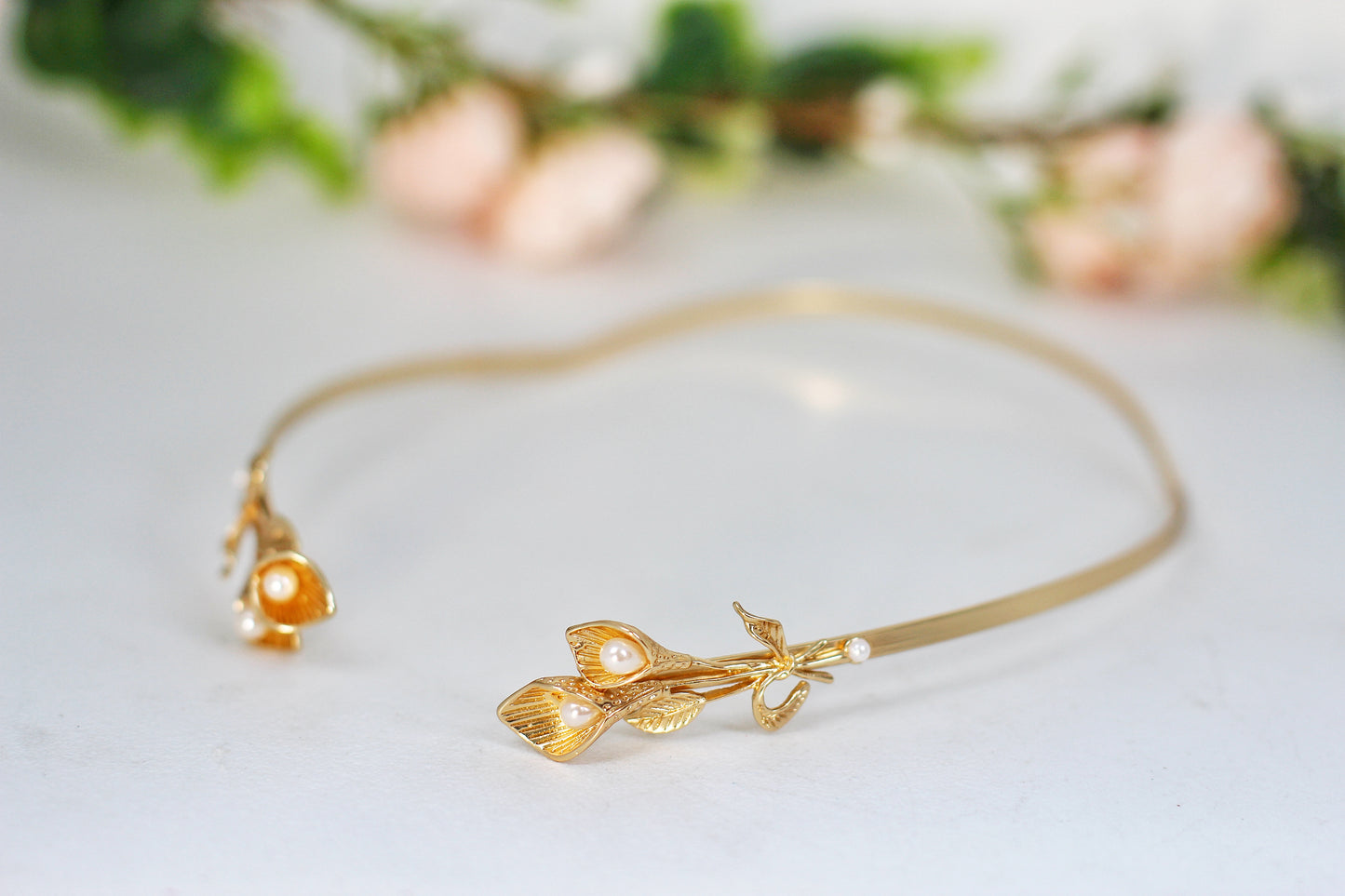 Calla Lilies Branch Goddess Crown
