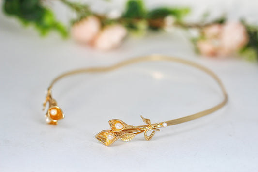 Calla Lilies Branch Goddess Crown