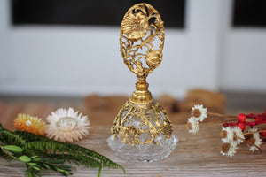 Antique Floral Dogwood Glass Matson Perfume Bottle
