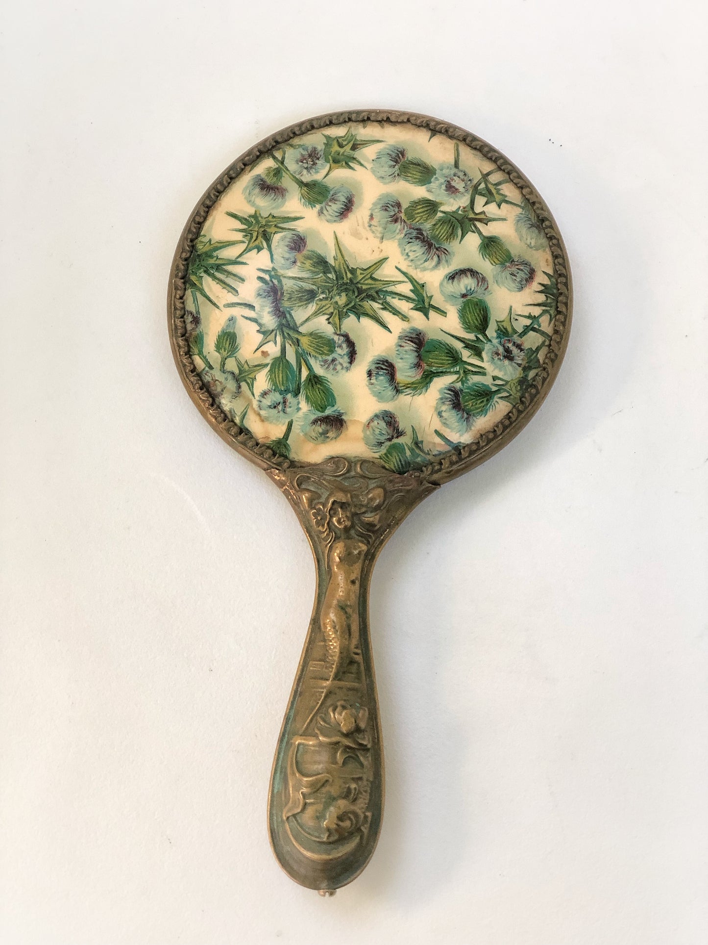 Petite Thistle Floral Hand Mirror