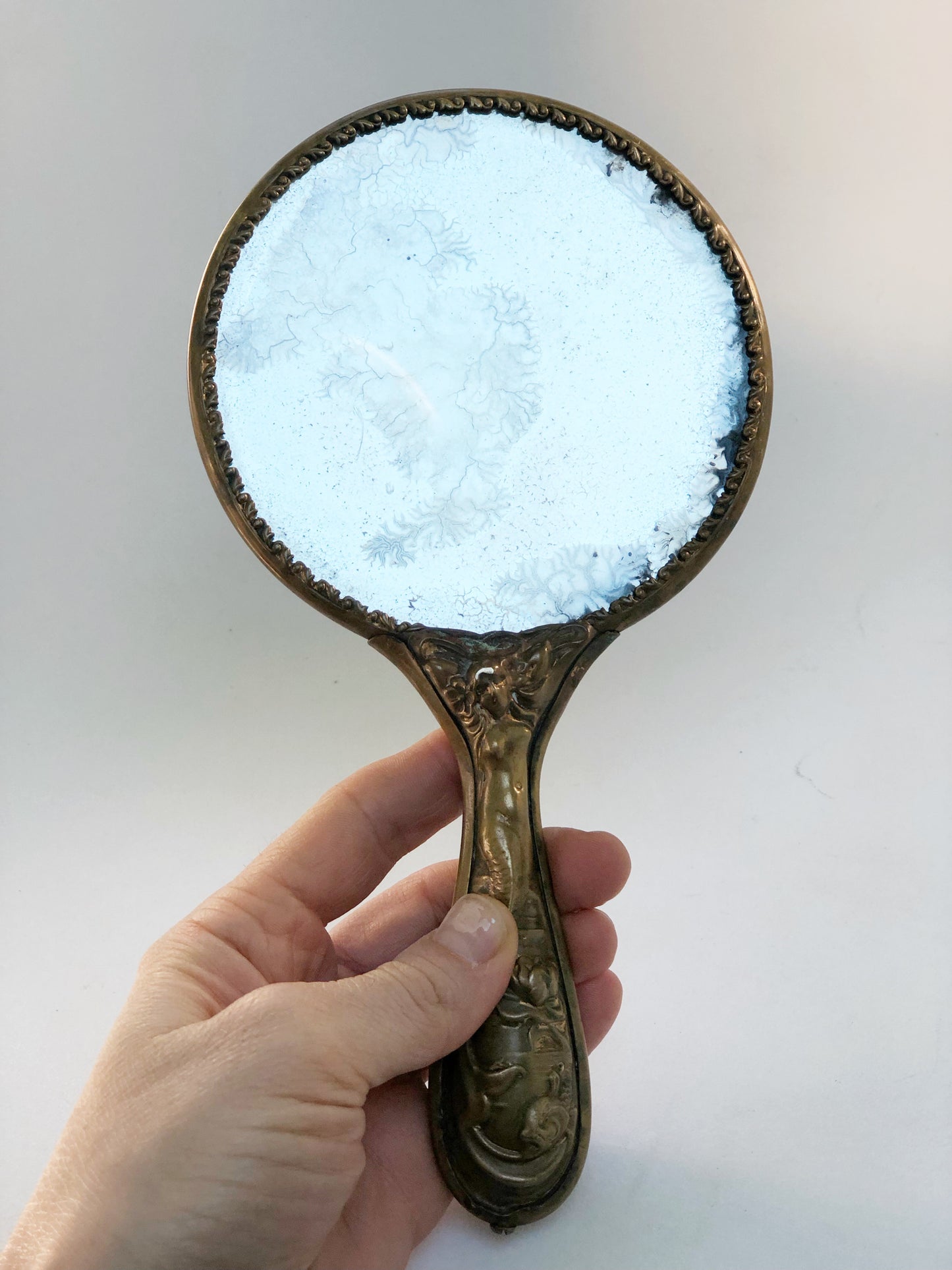 Petite Thistle Floral Hand Mirror